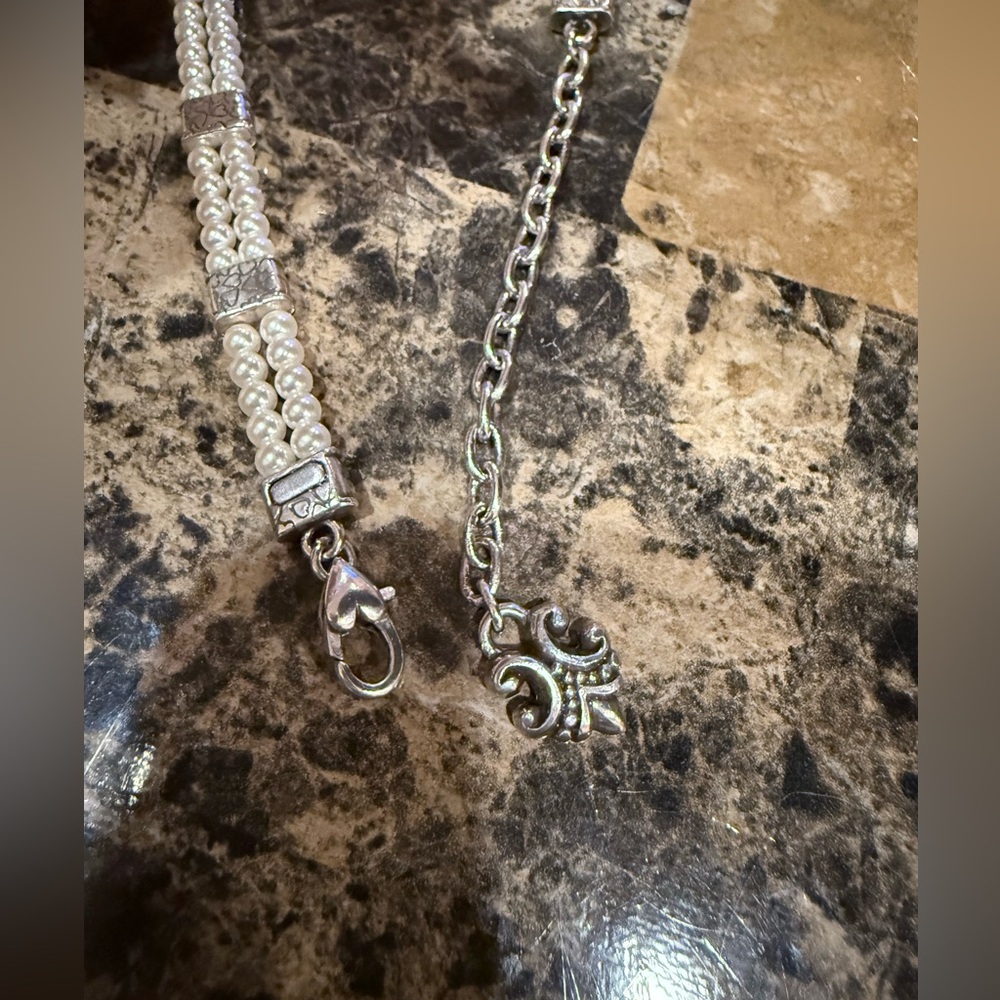 Brighton Lady Jane Scrolled Double-Strand Pearl Necklace - Picture 5 of 6